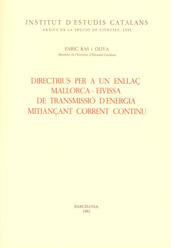 Directrius per a un enllaç Mallorca-Eivissa de transmissió d'energia