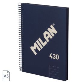 CUADERNO A5 AZUL 80H. ESPIRAL LISO 430