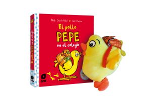 Pack El pollo Pepe va al colegio con muñeco