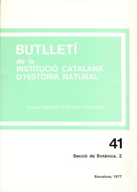 Butlletí de la Institució Catalana d'Història Natural. Volum 41 (1977)