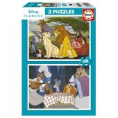 PUZZLE 2X48 DISNEY ANIMALS EDUCA