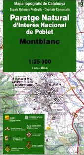 Mapa topogràfic de Catalunya 1:25 000. Espais Naturals Protegits. Capitals Comar