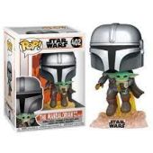 FIGURA FUNKO  POP STAR WARS THE MANDALORIAN MANDO FLYING WITH JET 402