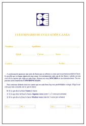 CASIA. Cuestionario de Conductas Antisociales en la infancia y adolescencia. Hoj