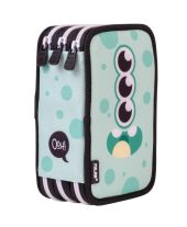 PLUMIER 3 PISOS CONTENIDO ALIENS VERDE