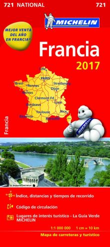 MAPA MICHELIN NATIONAL FRANCIA 2017