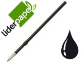 (10) RECAMBIO BOLIGRAFO PLASTICO GUMMY TOUCH NEGRO