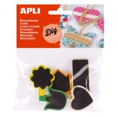 MINI PINZAS MADERA PIZARRA