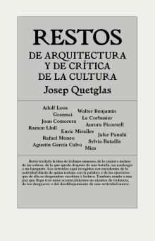 RESTOS DE ARQUITECTURA Y CRITICA DE LA CULTURA