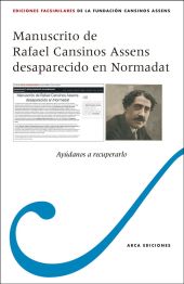 Manuscrito de Rafael Cansinos Assens desaparecido en Normadat