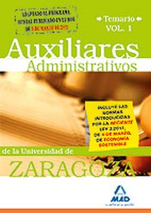 AUXILIAR ADMINISTRATIVOS TEMARIO I, UNIVERSIDAD DE
