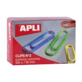 CLIPS Nº 2 COLOR SURTIDOS 100U APLI