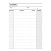 TALONARIO CAMARERO 8º NATURAL DUPLICADO A-88 OCTAVO / A6 APLI