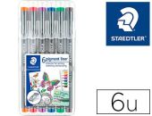 FINELINER PIGMENT LINER 0.5MM 6 COL STAEDTLER