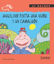 Aquilino pinta una nube y un camaleón