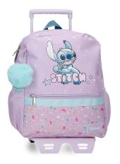 MOCHILA ADAP. 33CM. C/CARRO. LOVELY STITCH