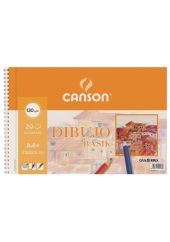 BLOCK SIN RECUADRO DIBUJO A4 ESPIRAL  BASIK 130 GRMS GUARRO - CANSON