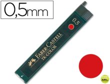 BLISTER MINAS 0,5 HB ROJAS FABER CASTELL TUBO