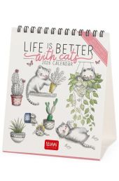 DESK CALENDAR - 2026 DESK CALENDAR - SKETCHY CATS - 12X14,5 - CATS LEGAMI