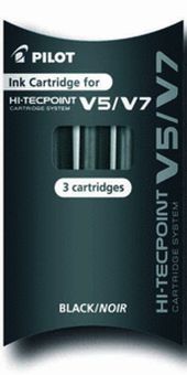 (3) RECAMBIOS CARTUCHOS V5 NEGRO -