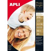 PHOTO BRIGHT PAPER 270 G 10 A4  APLI PHOTOQUALITY