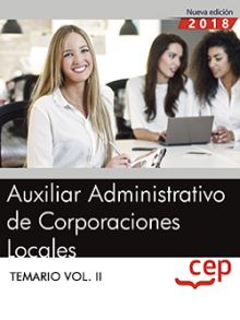 AUXILIAR ADMINISTRATIVO DE CORPORACIONES LOCALES.