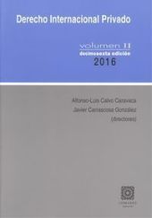 DERECHO INTERNACIONAL PRIVADO - VOLUMEN II