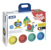 MALETÍN 4 BOTES 116 G PASTA BLANDA SOFT DOUGH CARAS DIVERTIDAS