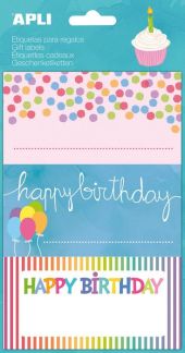 ETIQUETAS PEGATINAS CUMPLEAÑOS