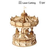 MERRY-GO-ROUND MORDERN 3D WOODEN PUZZLE
