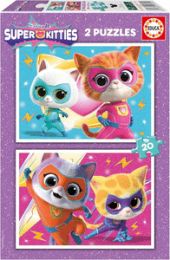 PUZZLE 2X20 SUPER KITTIES FSC(R) EDUCA