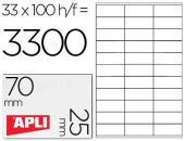 (100) ETIQUETAS A4 APLI 70,0X 25,4