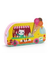PUZZLE SILUETA CAMIÓN DE HELADOS -16 PZAS.- DJECO