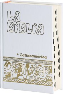 LA BIBLIA LATINOAMÉRICA [BOLSILLO] CARTONÉ BLANCA, CON UÑEROS