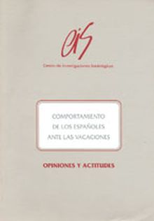 Comportamiento de los españoles ante las vacaciones