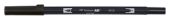 DUAL BRUSH-N15 - ROTULADOR TOMBOW DOBLE PUNTA PINCEL. COLOR BLACK.