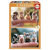 PUZZLE 2X20 BEBÉS ANIMALES FSC(R) EDUCA
