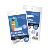 ETIQUETAS PLASTIFICADAS 7 X 1,5 CM BOLSA C/18 UDS.