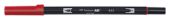 DUAL BRUSH-845 - ROTULADOR TOMBOW DOBLE PUNTA PINCEL. COLOR CARMINE.