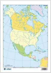 MAPA MUDO AMÉRCIA NORTE Y CENTRAL POLÍTICO