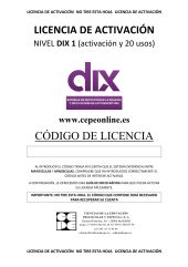 DIX 1. Licencia On Line (20 usos)