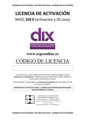 DIX 0. Licencia On Line (20 usos)