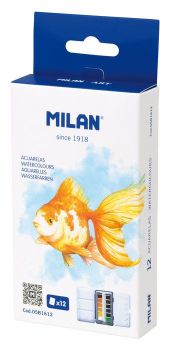 SET METALICO 12 MEDIOS GODETS ACUARELA