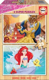 PUZZLE MADERA 25 PRINCESAS DISNEY EDUCA PUZZLES PIEZAS