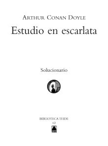 Solucionario. Estudio en escarlata. Biblioteca Teide