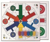 TABLERO PARCHIS 4 Y 6 JUGADORES CON ACCESORIOS