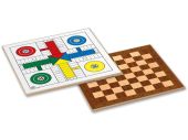 TABLERO PARCHIS +  AJEDREZ DAMAS