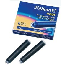 (6) RECAMBIOS PLUMA PELIKAN AZUL REAL