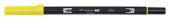 DUAL BRUSH-055 - ROTULADOR TOMBOW DOBLE PUNTA PINCEL. COLOR PROCESS YELLOW.