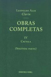 OBRAS C. CLARIN TOMO 4 (2ª PARTE) CRITICA